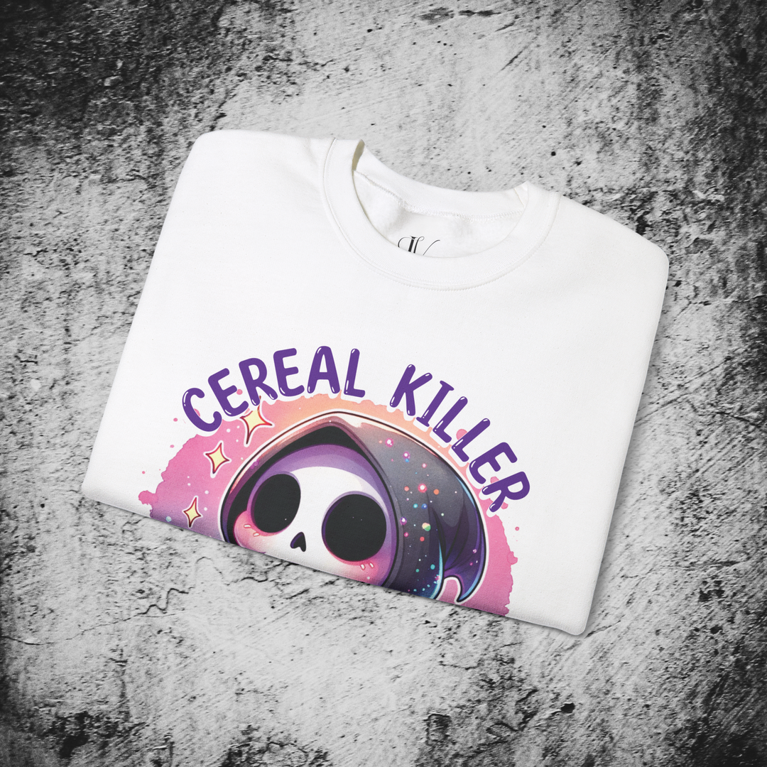 Cereal Killer Reaper: Vintage Halloween Sweatshirt Sweatshirt Printify