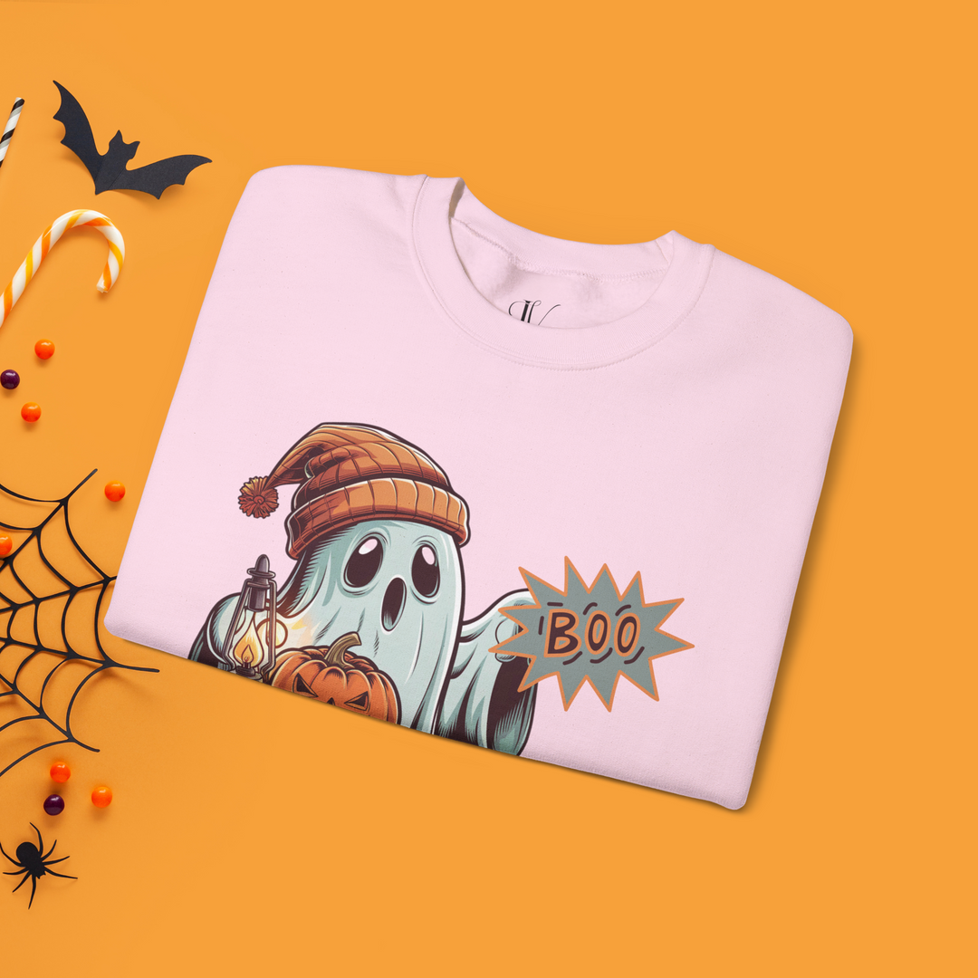 Boo! Cute Ghost Halloween Sweatshirt