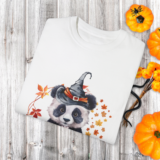 Too Cute to Spook: Panda Halloween T-Shirt