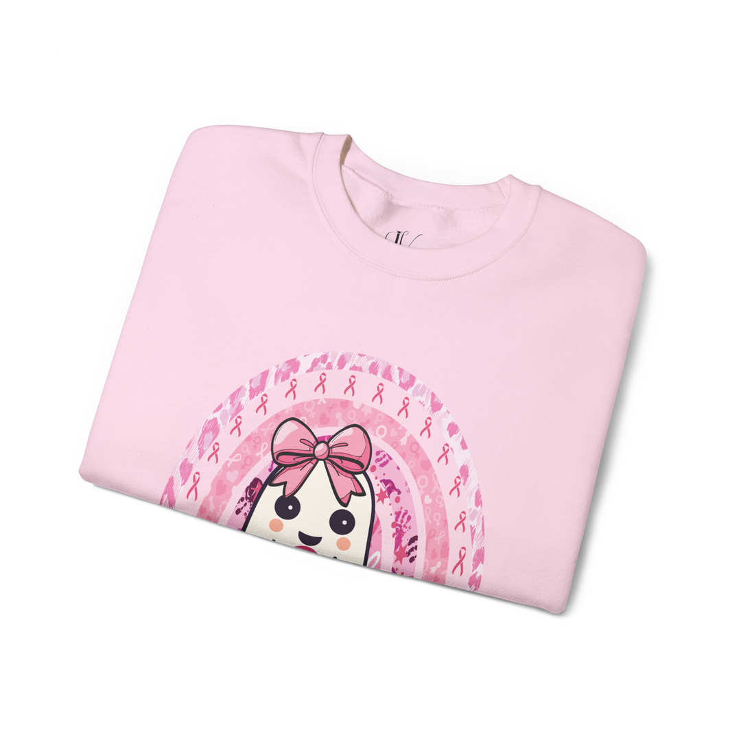 Cute Ghost Breast Cancer Support Sweatshirt