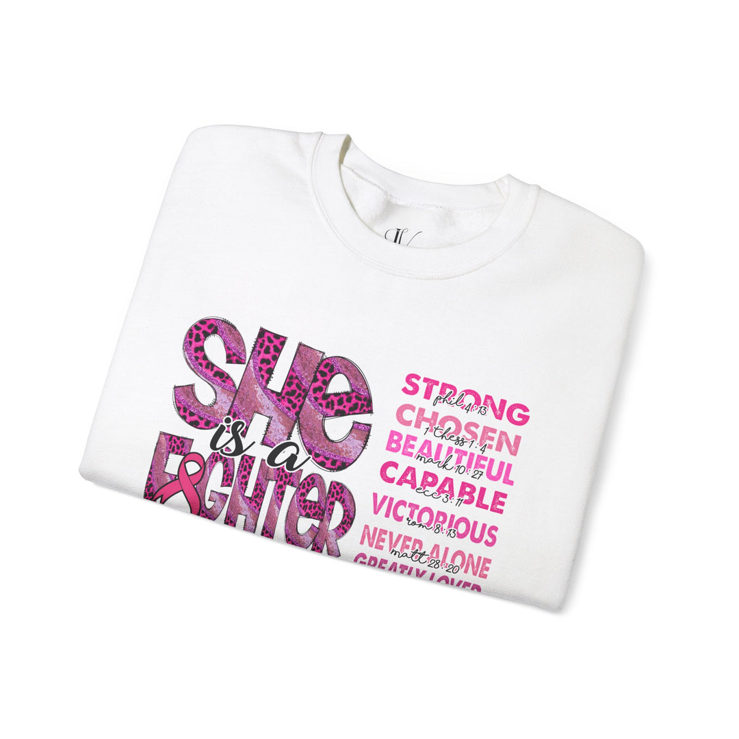 She is a Fighter Breast Cancer Awareness Sweatshirt