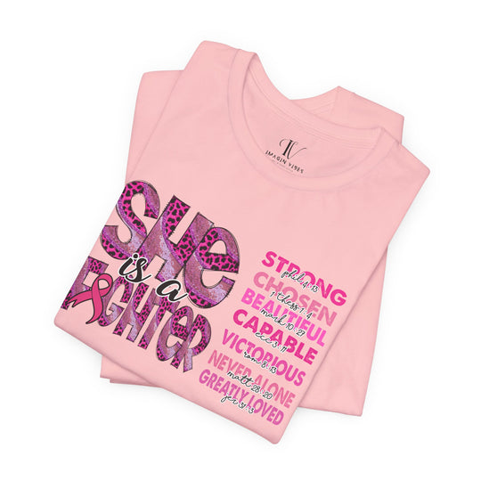 She is a Fighter Breast Cancer Awareness T-shirt