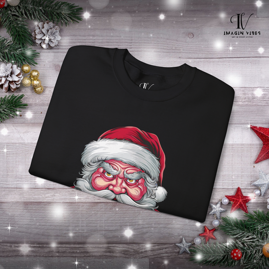 Angry Santa Christmas Sweatshirt