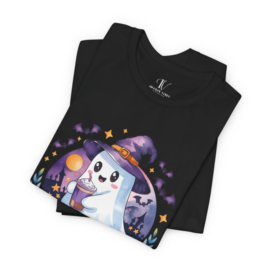 Cute Ghost With Ice Caffe Halloween T-Shirt