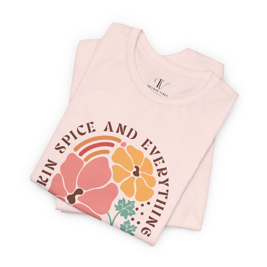 Pumpkin Spice & Everything Nice Boho T-Shirt