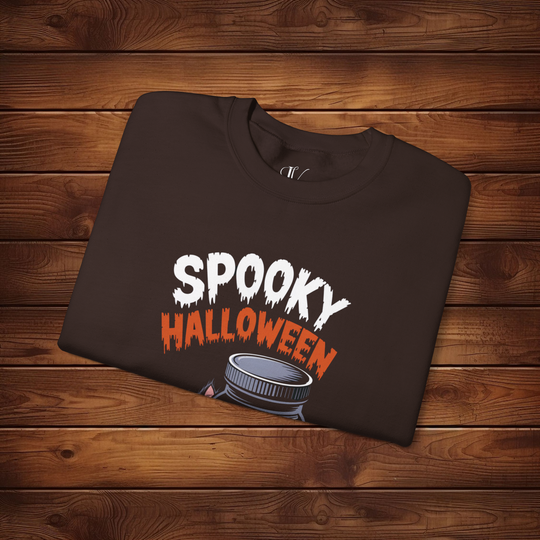 Spooky Cat & Ghost Halloween Sweatshirt