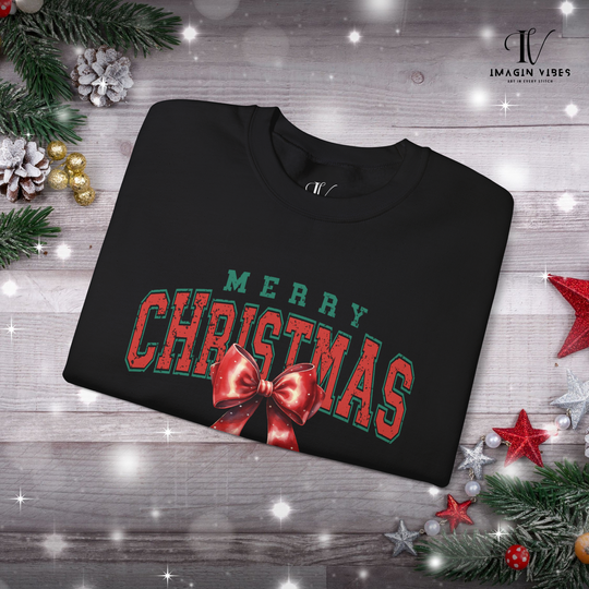 Coquette Merry Christmas Vintage Sweatshirt