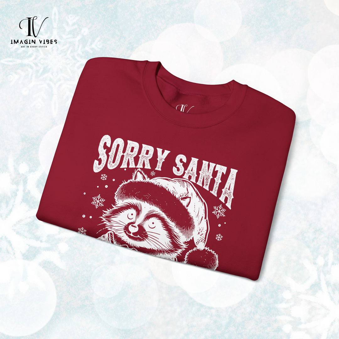 Christmas Coffee Lover Sweatshirt - Sorry Santa I've Been Feral