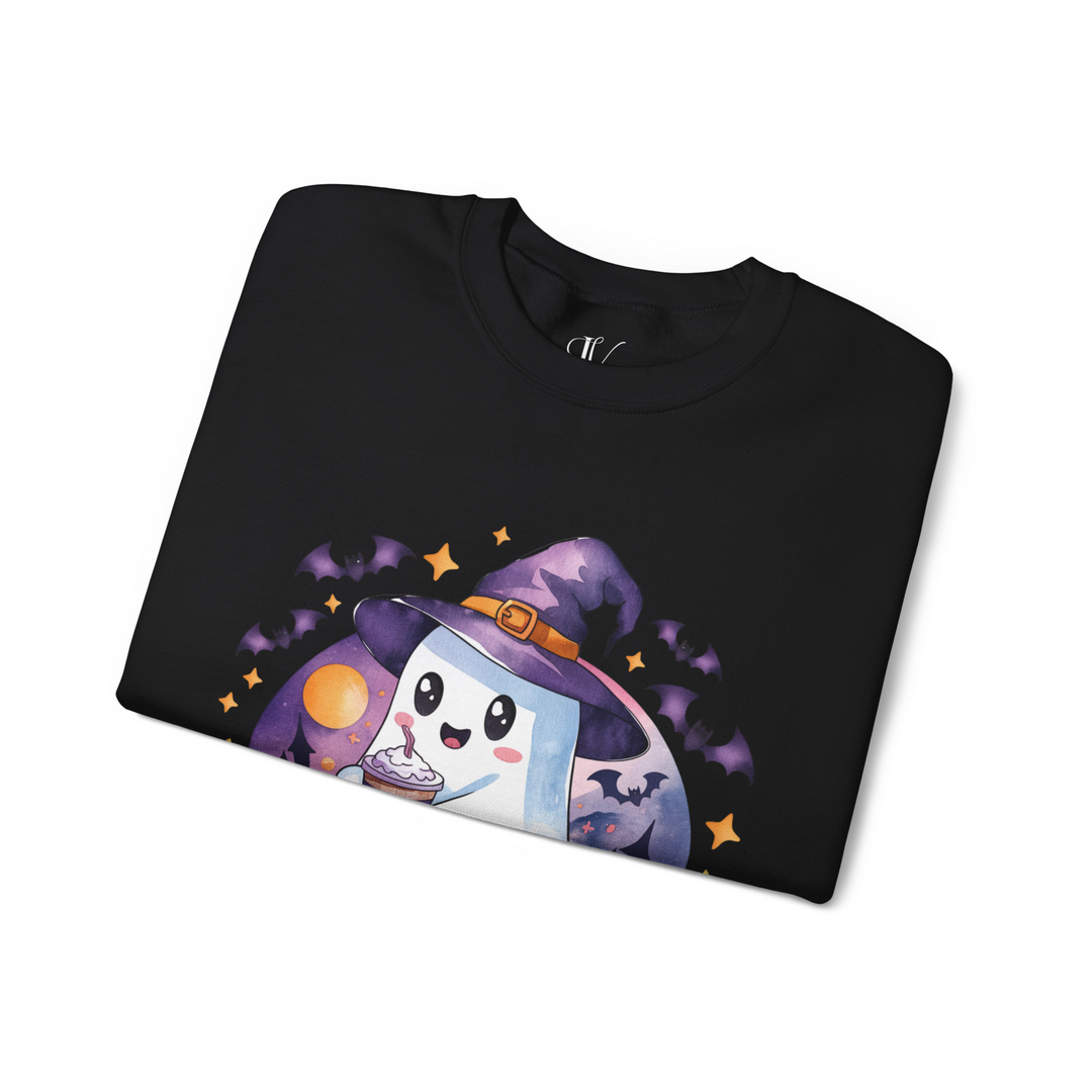 Cute Ghost With Ice Caffe Halloween Sweatshirt