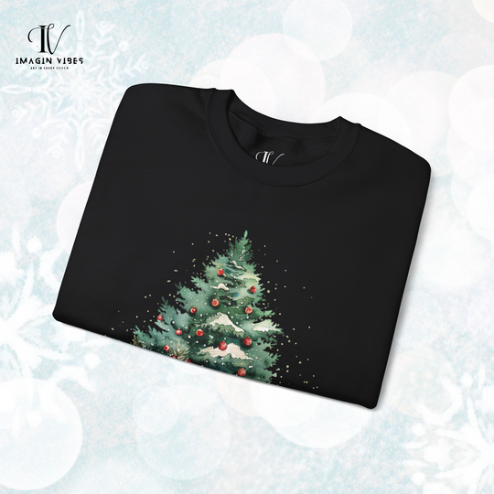 Vintage Christmas Tree & Sleigh Sweatshirt