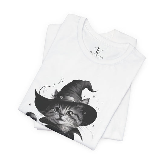 Halloween Witch Cute Cat T-Shirt