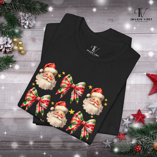 Christmas Tee - Festive Santa Claus Pattern