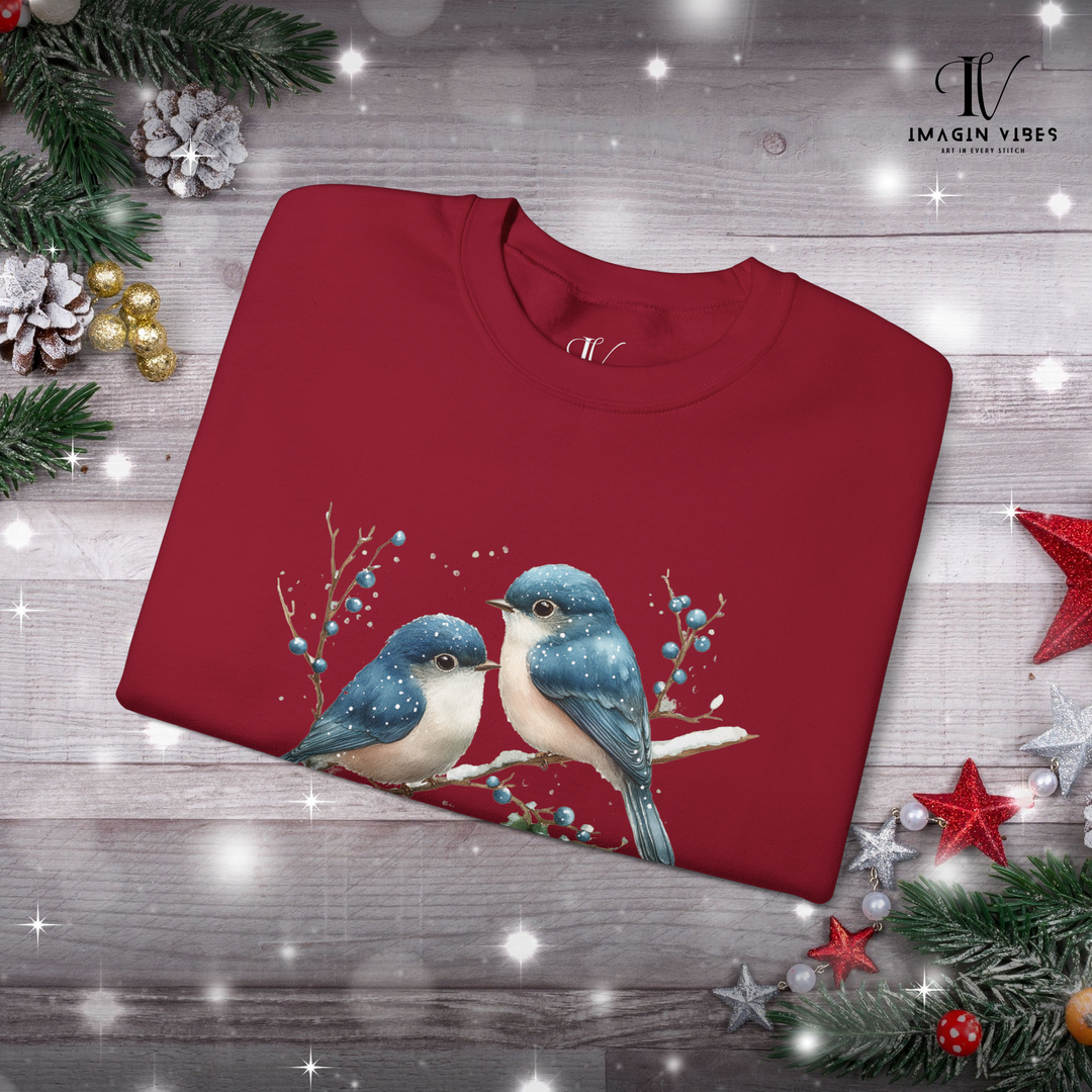 Winter Blue Jay Birds Sweatshirt