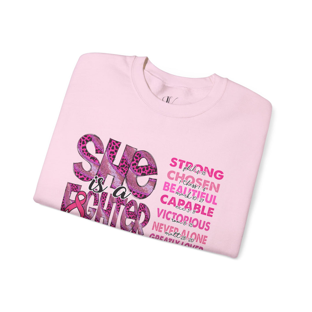 She is a Fighter Breast Cancer Awareness Sweatshirt