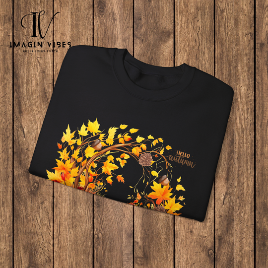 ImaginVibes: Autumn's Embrace: A Cozy Celebration of Fall Sweatshirt   