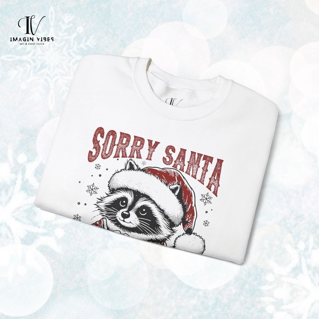 Christmas Coffee Lover Sweatshirt - Sorry Santa I've Been Feral