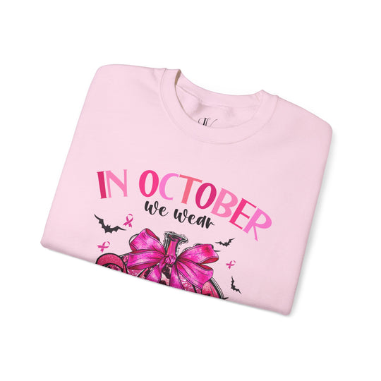 In October We Wear Pink Pumpkin Sweatshirt