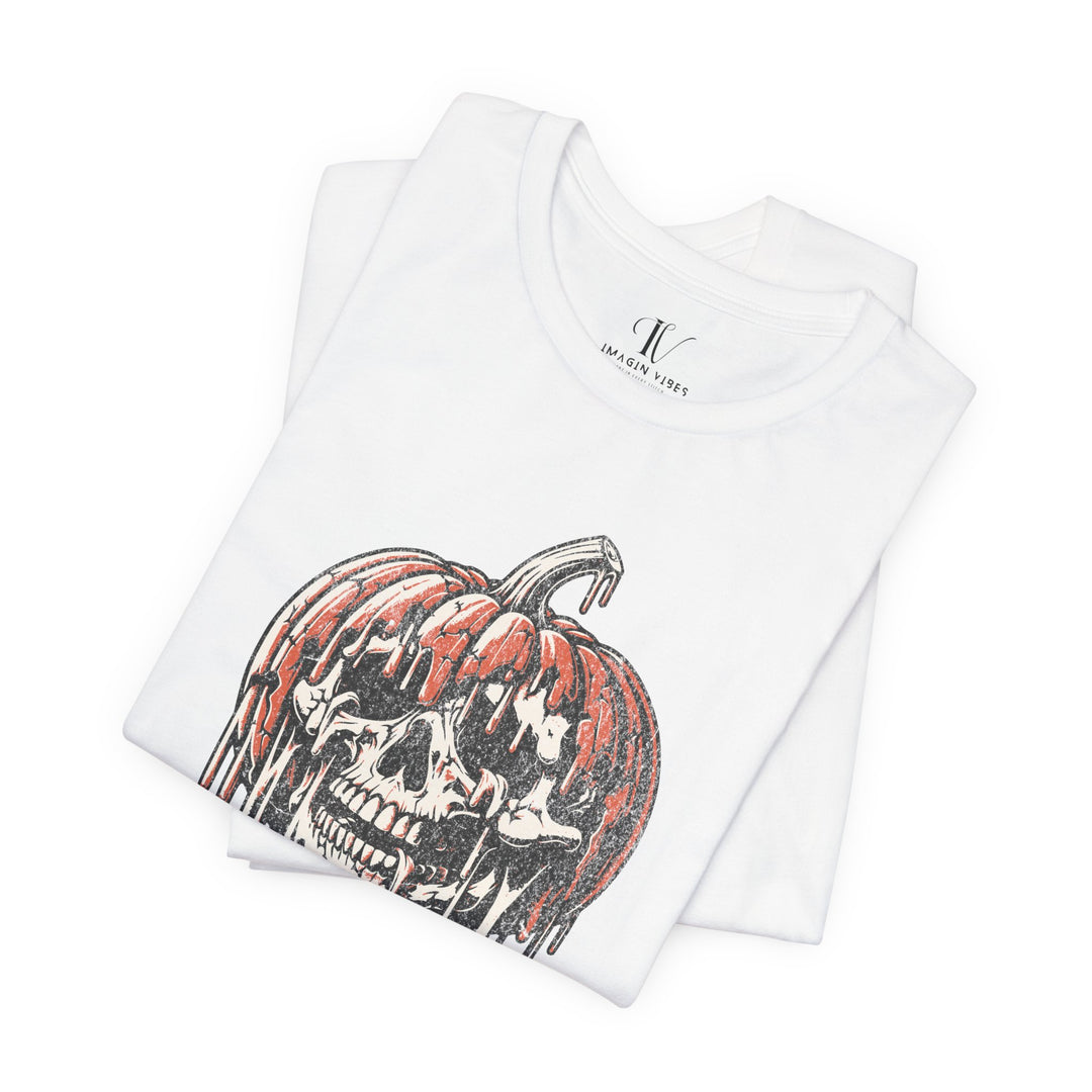 Halloween Tee - Bite Me Pumpkin Skull Tee