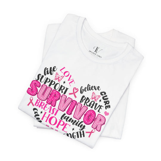 Breast Cancer Survivor Heart T-Shirt