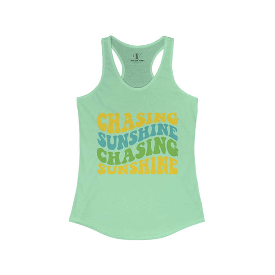 Forever Chasing Sunshine: Women's Racerback Tank - Imagin Vibes - 