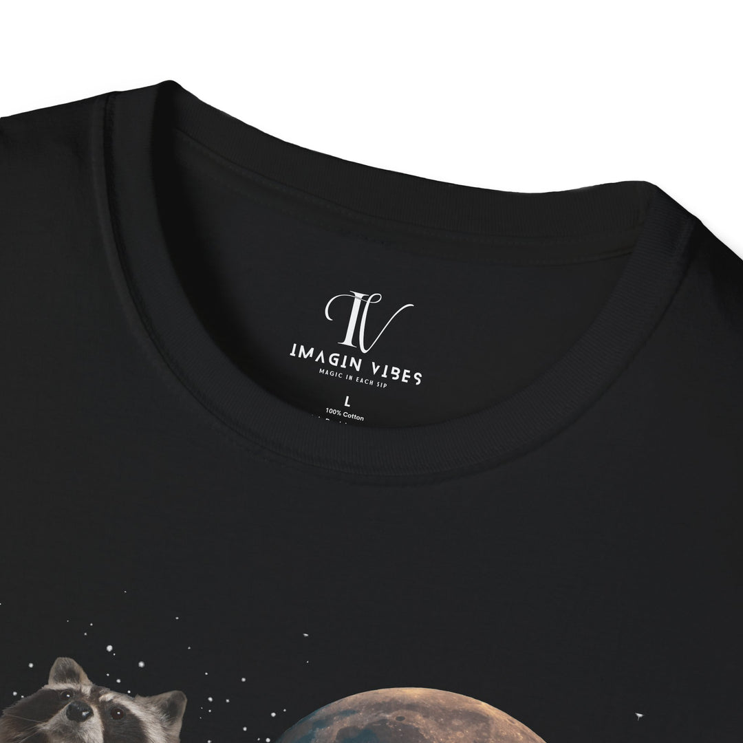 Raccoon Moonlight T-Shirt T-Shirt Printify