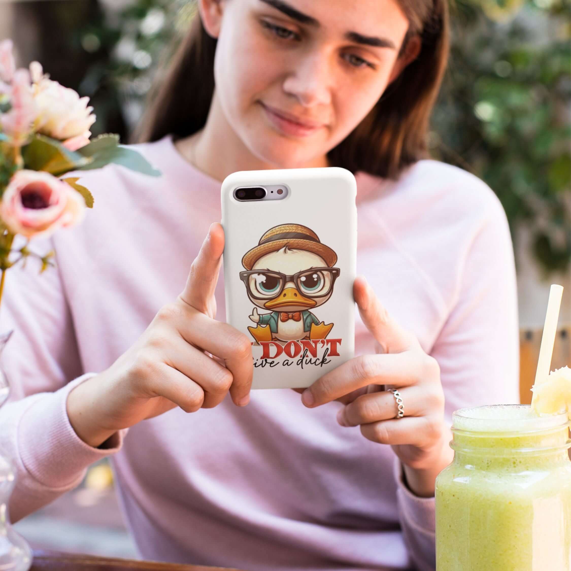 Funny Duck Tough Case Phone Case - I Don't Give a Duck Phone Case Printify