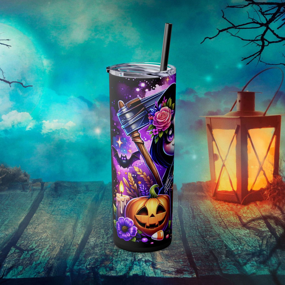 Grim Reaper Cute Halloween Tumbler, 20oz - Imagin Vibes Mug Printify