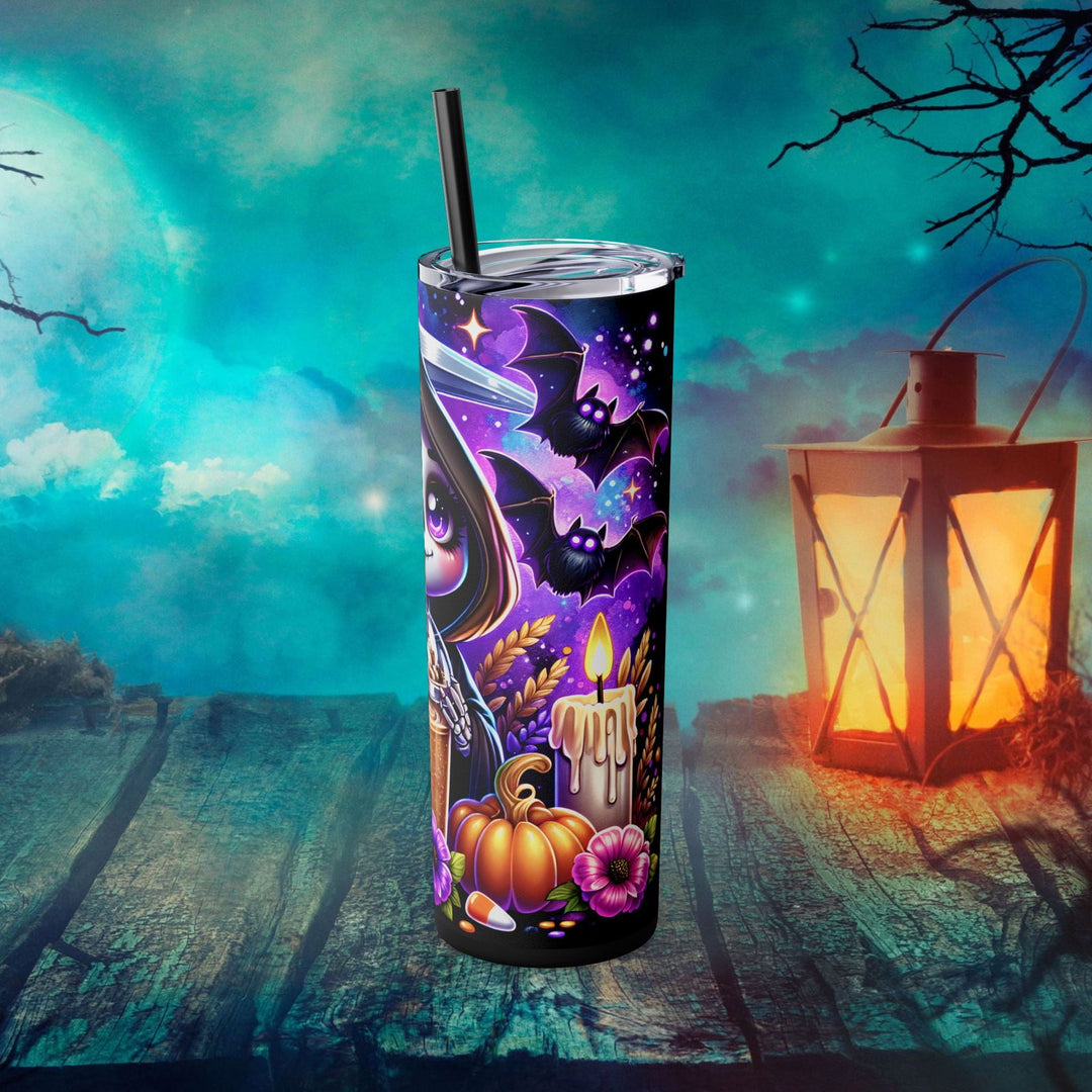 Grim Reaper Cute Halloween Tumbler, 20oz - Imagin Vibes Mug Printify
