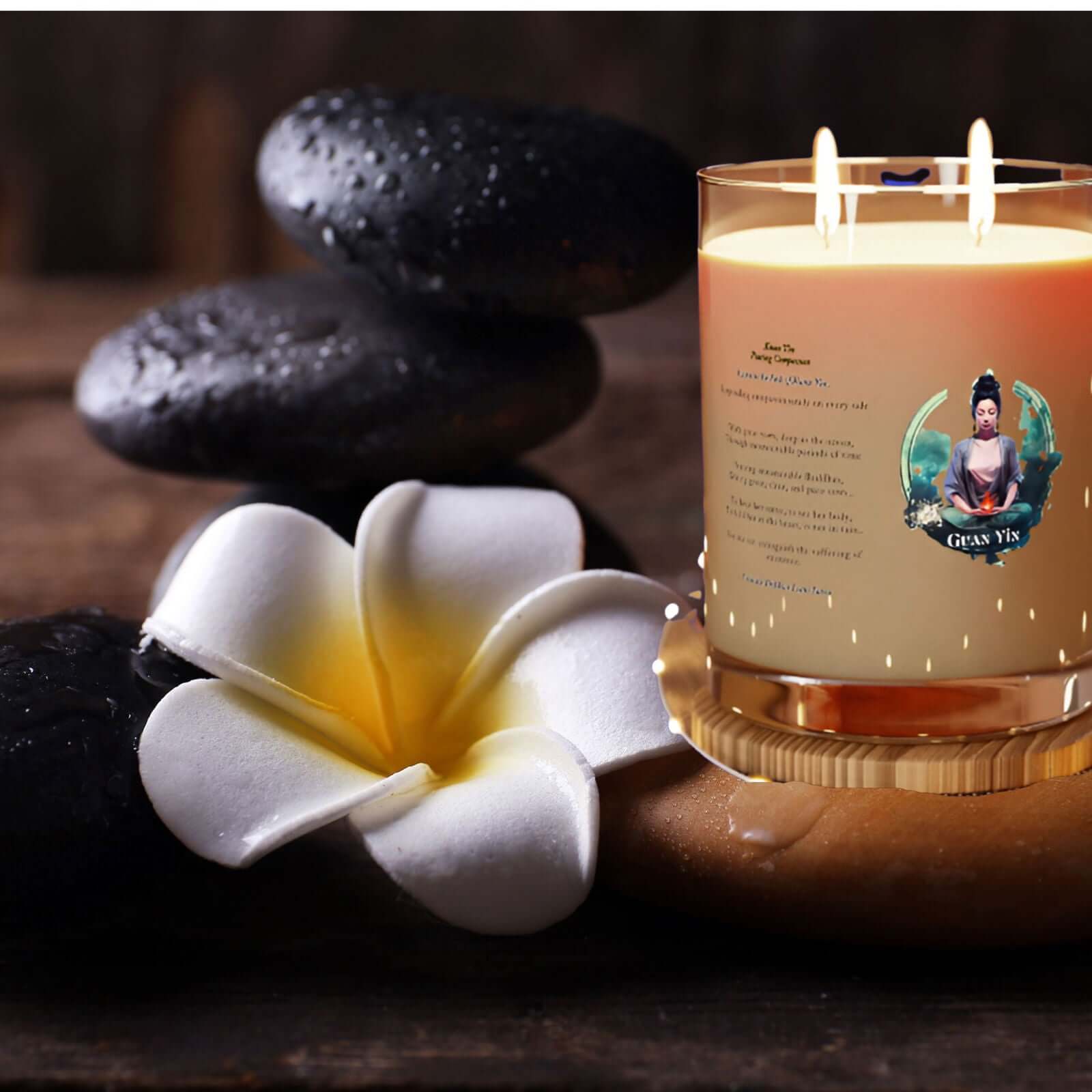 Scented Candle - Guan Yin Illustration 11oz Home Decor Printify