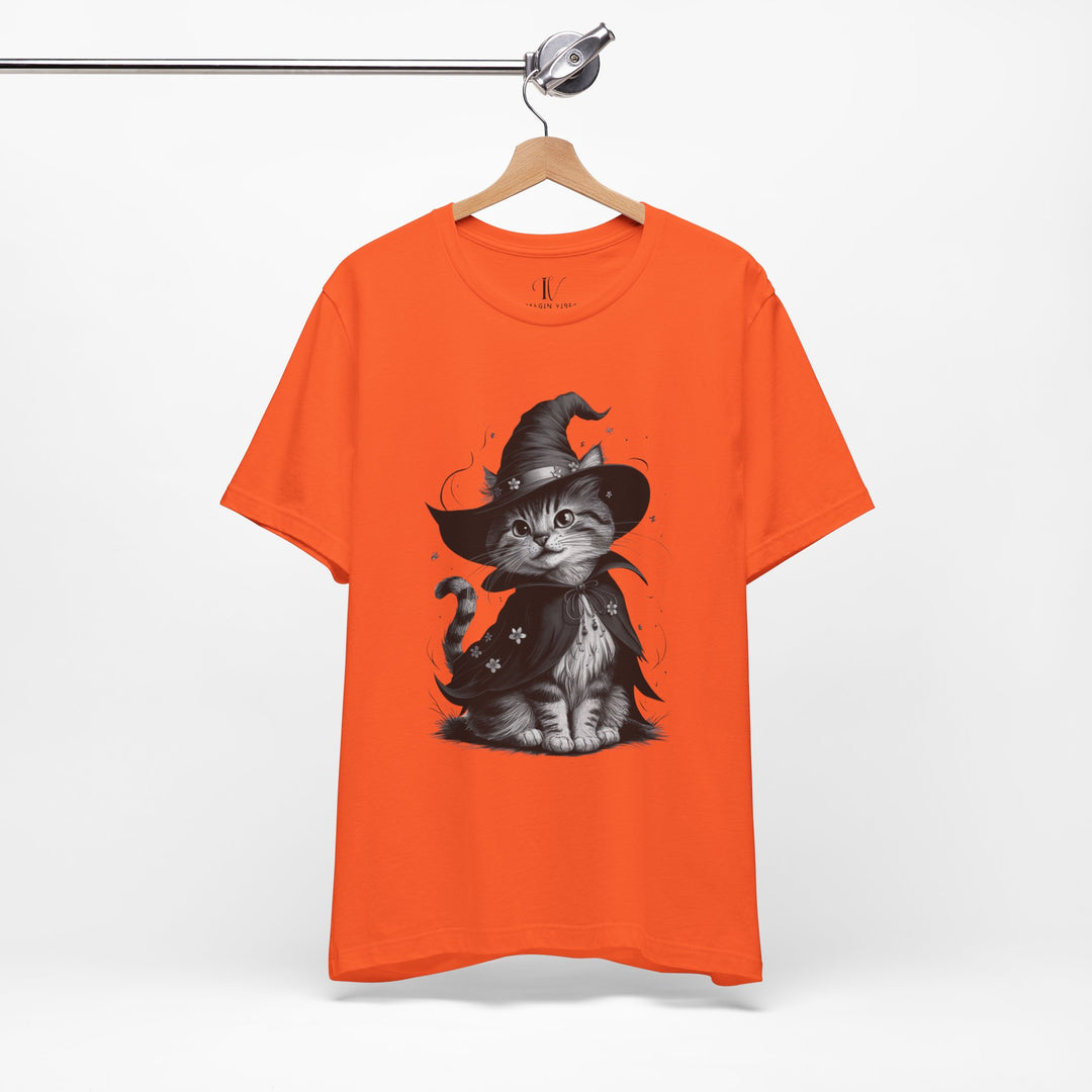 Halloween Witch Cute Cat T-Shirt