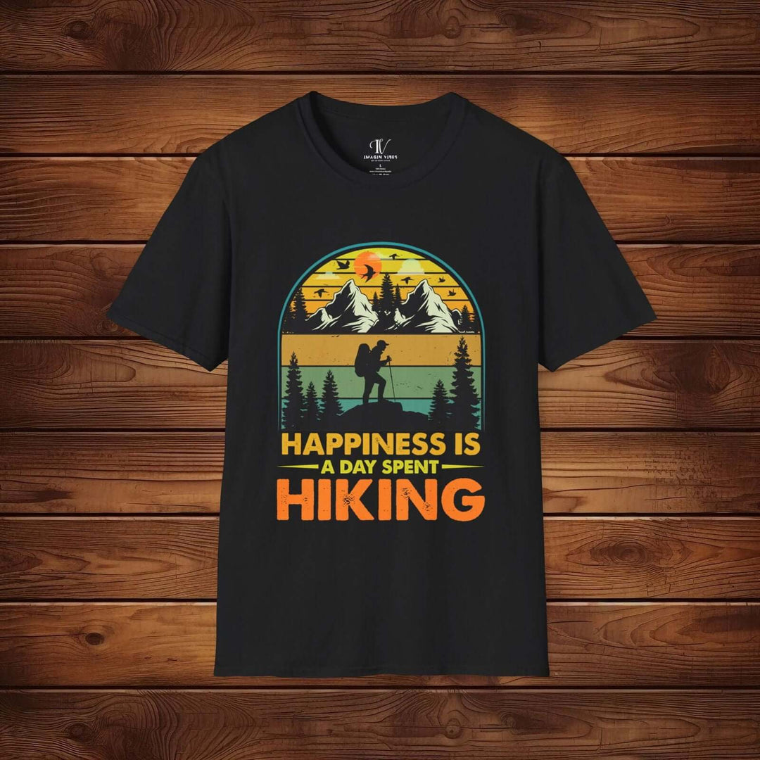 Happiness is Hiking: Outdoor Adventure Tee - Imagin Vibes - 