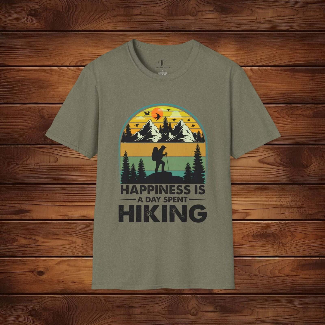 Happiness is Hiking: Outdoor Adventure Tee - Imagin Vibes - 