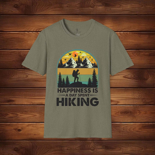 Happiness is Hiking: Outdoor Adventure Tee - Imagin Vibes - 