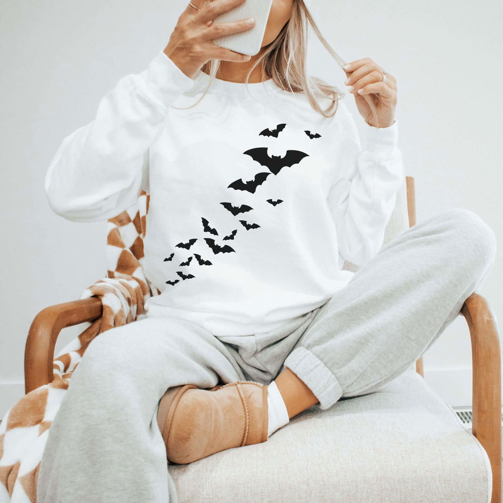 Haunted House Halloween Sweatshirt: Spooky Vibes Sweatshirt Printify
