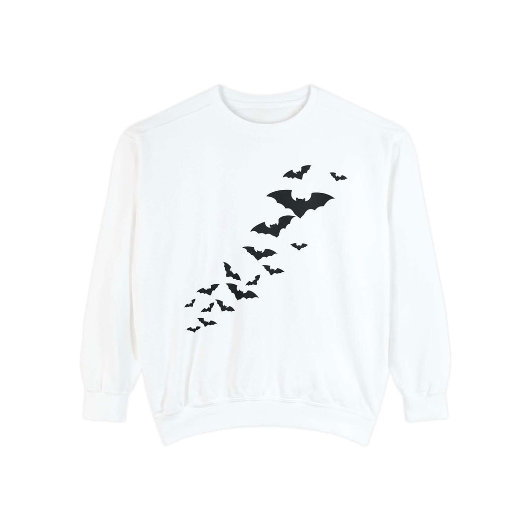 Haunted House Halloween Sweatshirt: Spooky Vibes Sweatshirt Printify White S