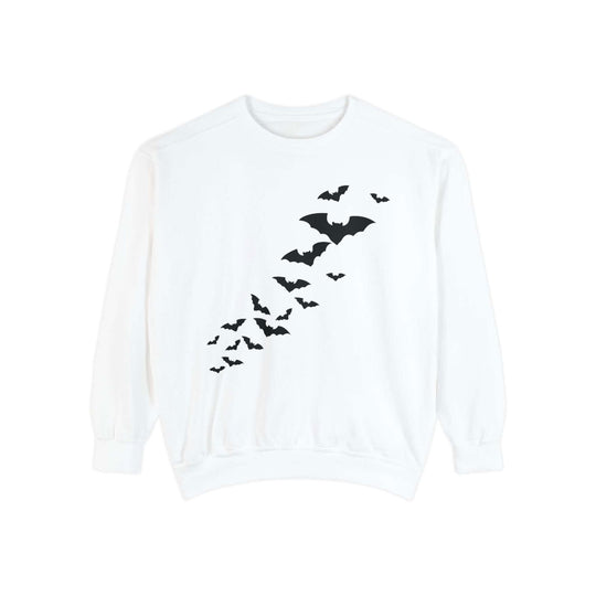 Haunted House Halloween Sweatshirt: Spooky Vibes Sweatshirt Printify White S