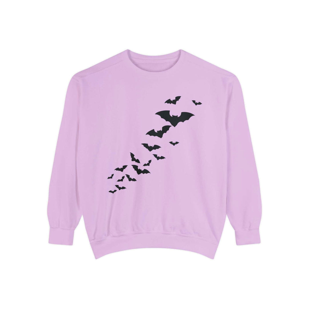 Haunted House Halloween Sweatshirt: Spooky Vibes Sweatshirt Printify Orchid S