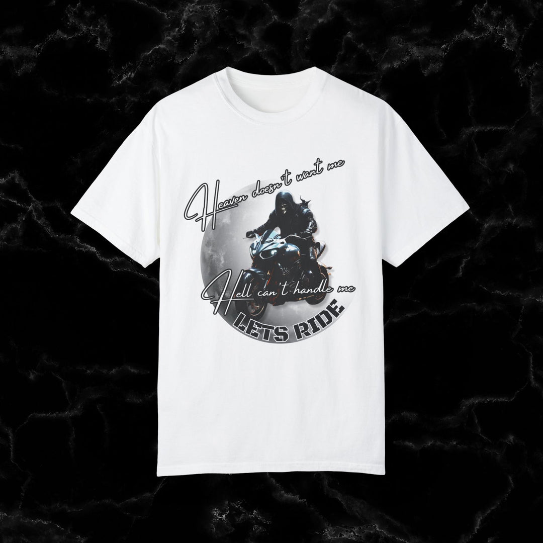 Heaven Dont Want Hell Cant Handle: Reaper Biker Tee - Imagin Vibes - 