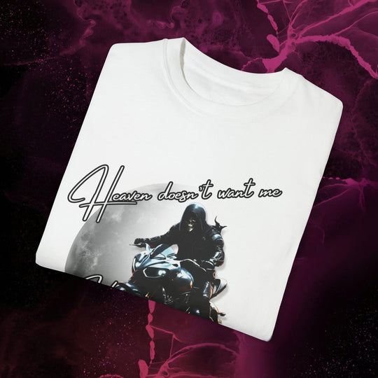 Heaven Dont Want Hell Cant Handle: Reaper Biker Tee - Imagin Vibes - 