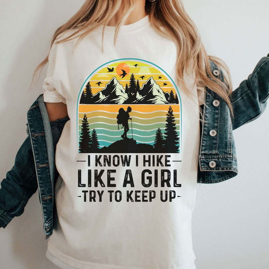 Hike Like a Girl: Empowering Outdoor Tee - Imagin Vibes - 