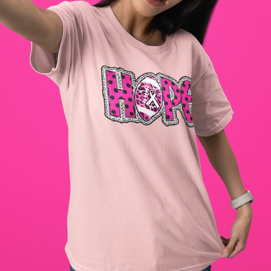 Hope Breast Cancer Football T-Shirt T-Shirt Printify