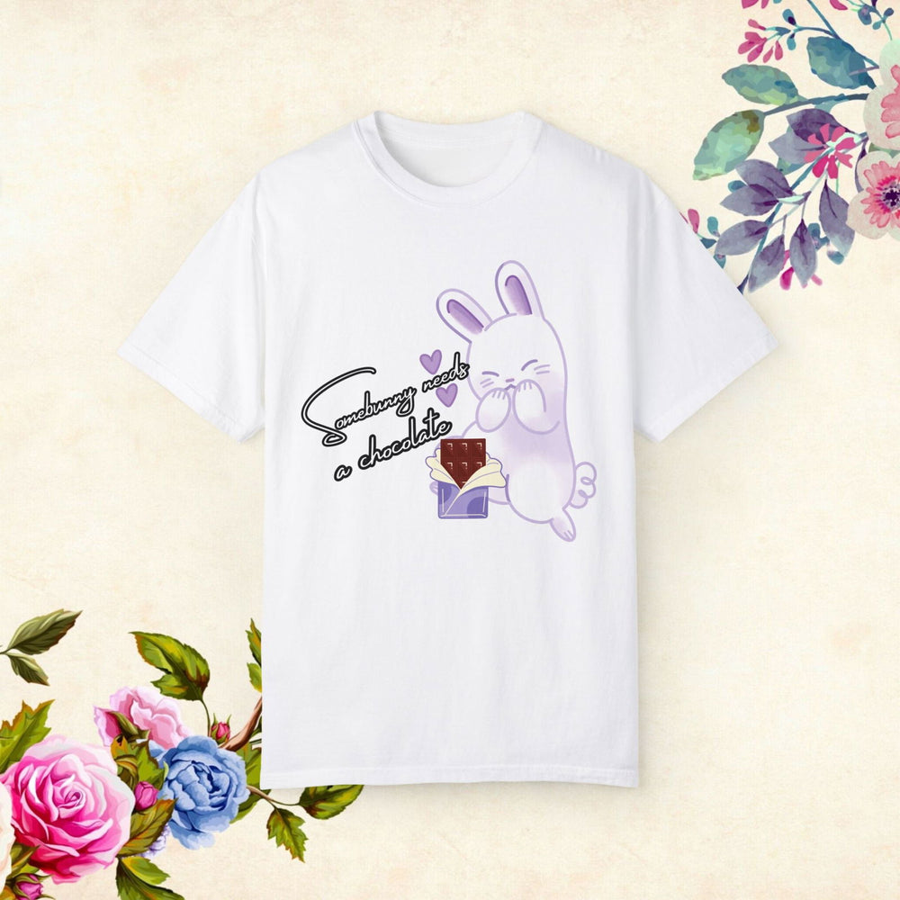 Hoppy Easter Cravings: "Somebunny Needs Chocolate" Tee - Imagin Vibes - 