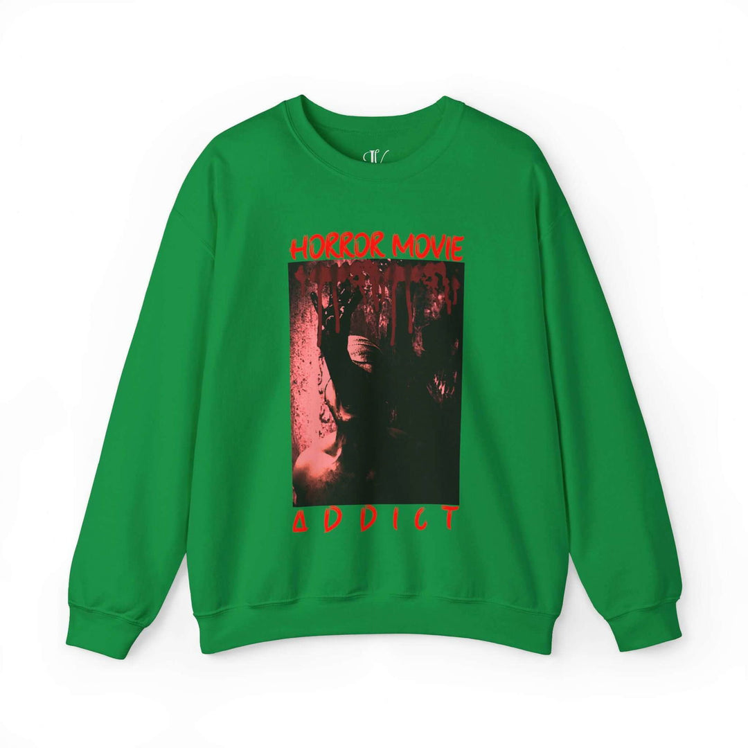 Horror Movie Addickt Halloween Sweatshirt Sweatshirt Printify S Irish Green