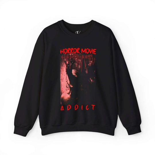 Horror Movie Addickt Halloween Sweatshirt Sweatshirt Printify S Black