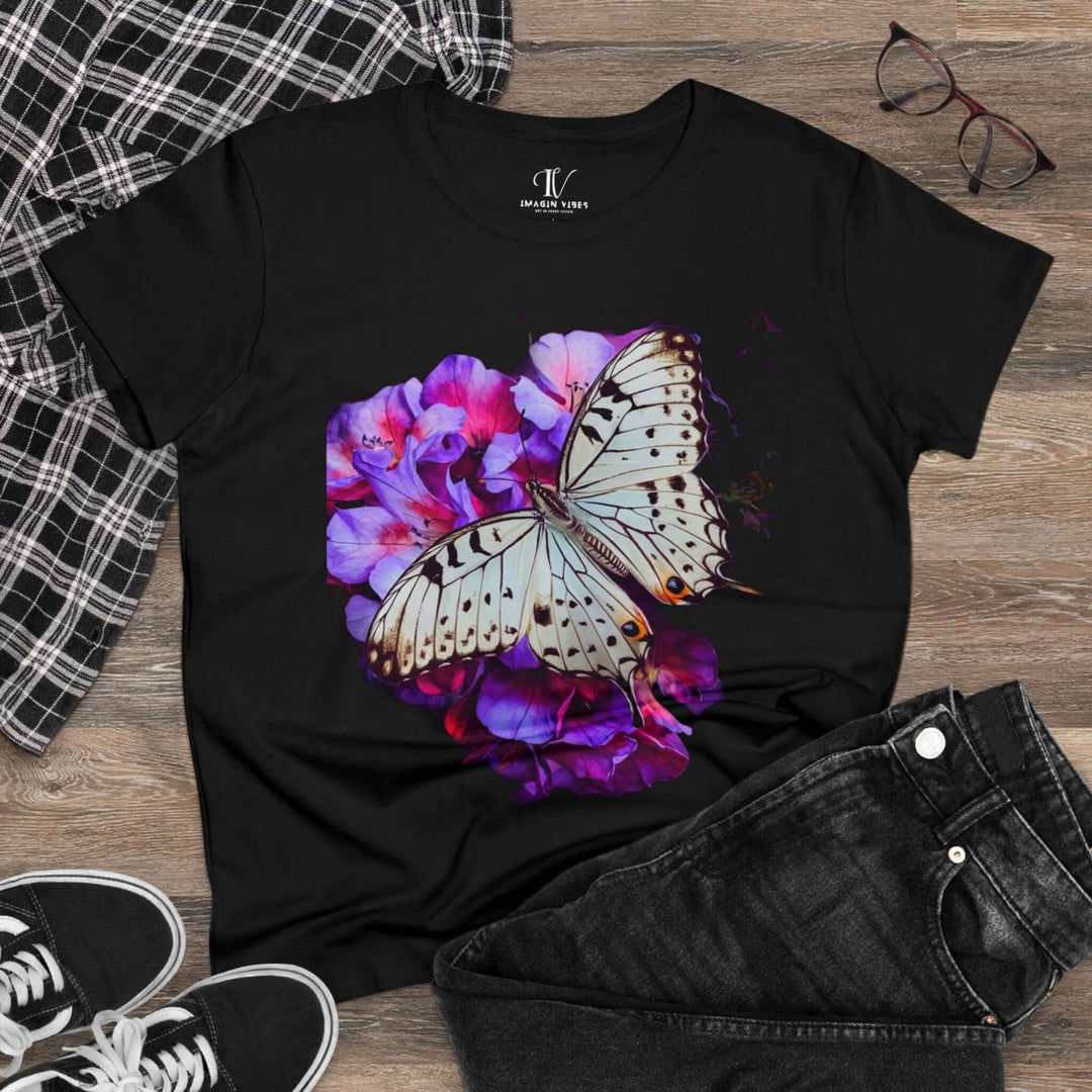Butterfly Tee T-Shirt Printify Black S