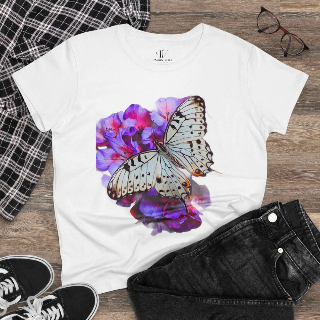 Butterfly Tee T-Shirt Printify White S