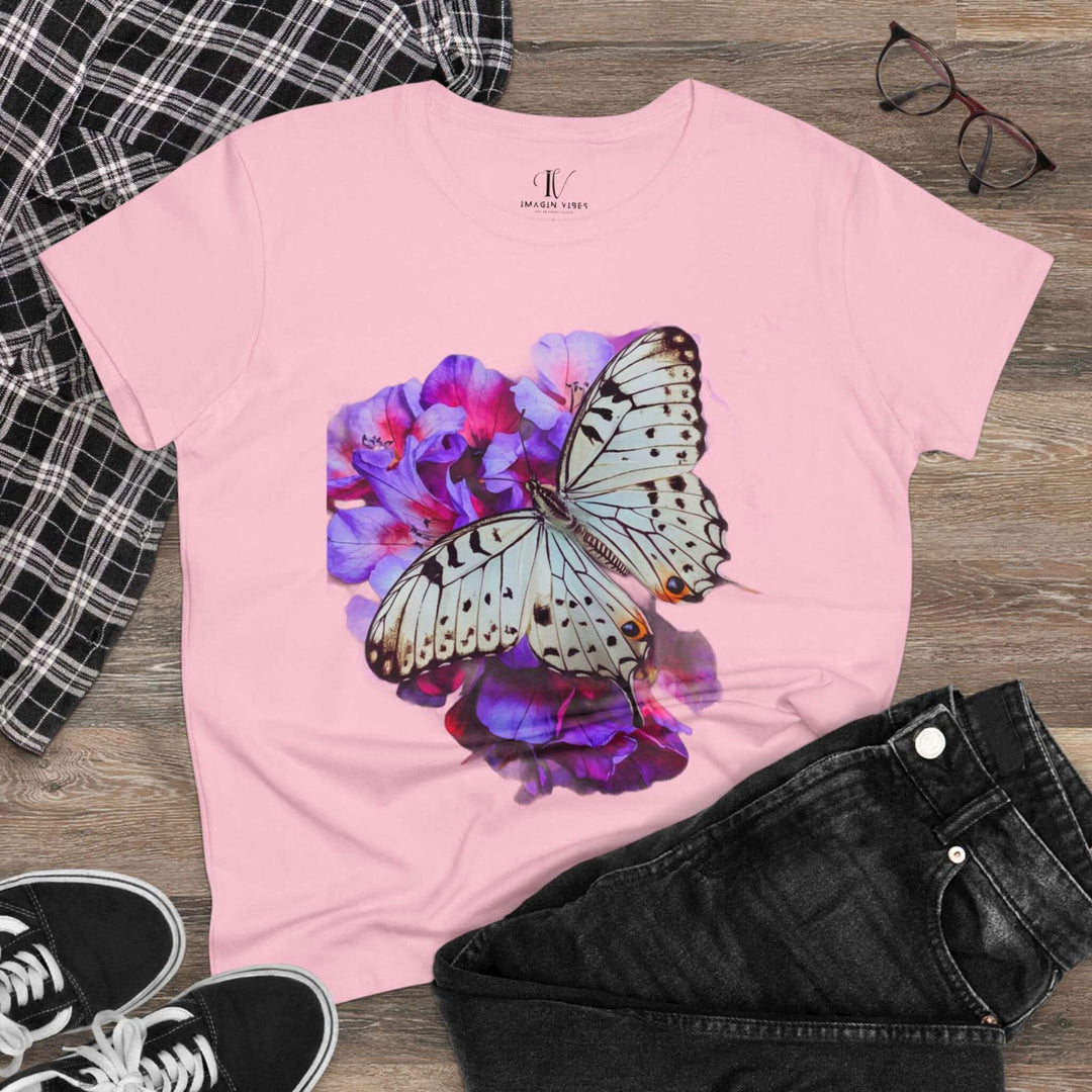Butterfly Tee T-Shirt Printify Light Pink S