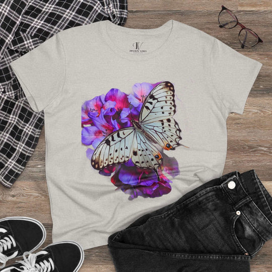 Butterfly Tee T-Shirt Printify Ash M