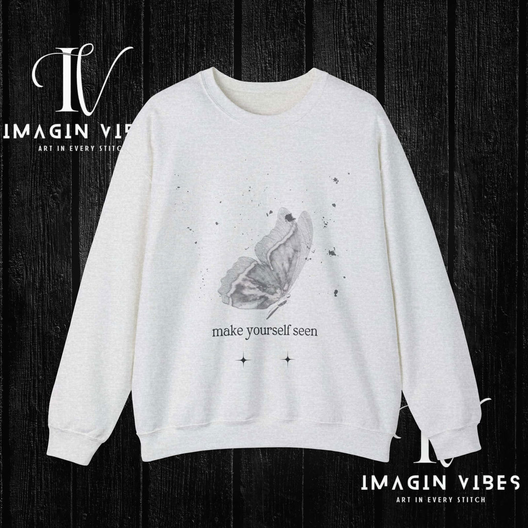 IV: Spread Your Wings - Butterfly Sweatshirt Sweatshirt Printify S Ash