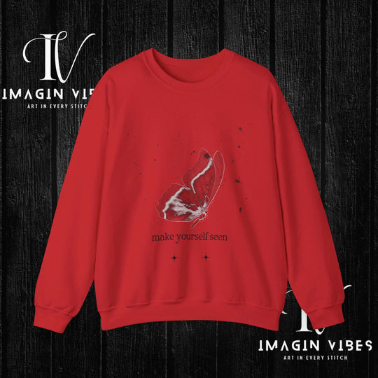 IV: Spread Your Wings - Butterfly Sweatshirt Sweatshirt Printify S Red